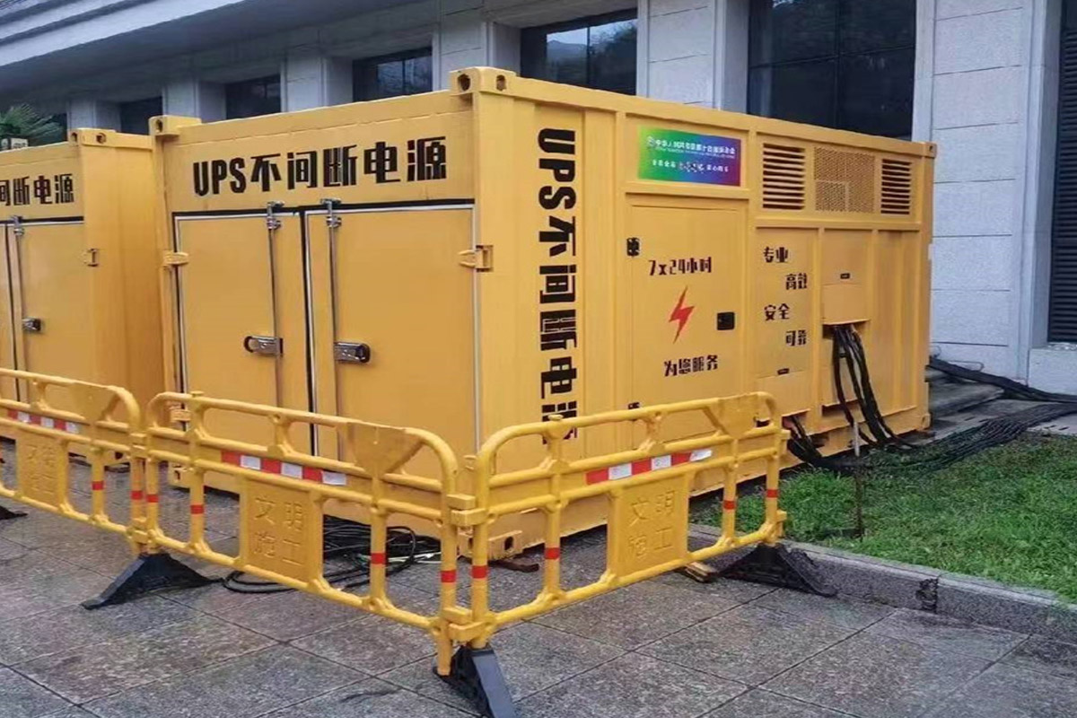 红塔发电机租赁施工现场