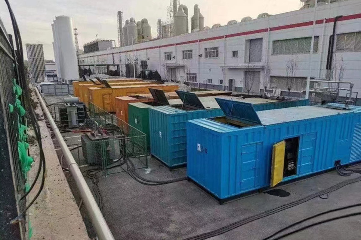 红塔发电机租赁施工现场
